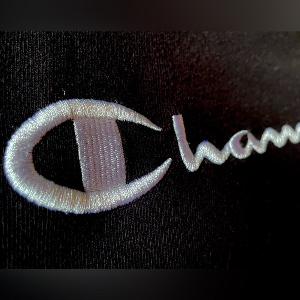 Champion Embroidered Logo Hoodie Sweatshirt, Kangaroo Pocket, French Terry - Picture 2 of 8